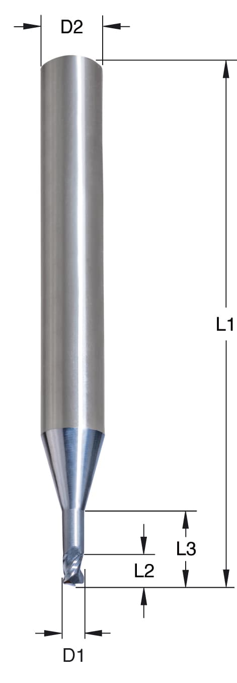 Mini-Torusfräser Z3 zur Hartbearbeitung bis 72 HRC