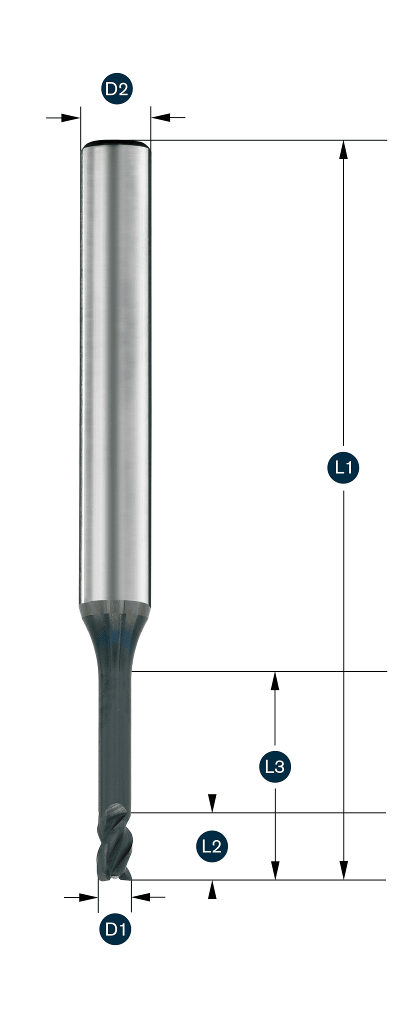 HSC-Torusfräser Z3 zur Hartbearbeitung bis 72 HRC