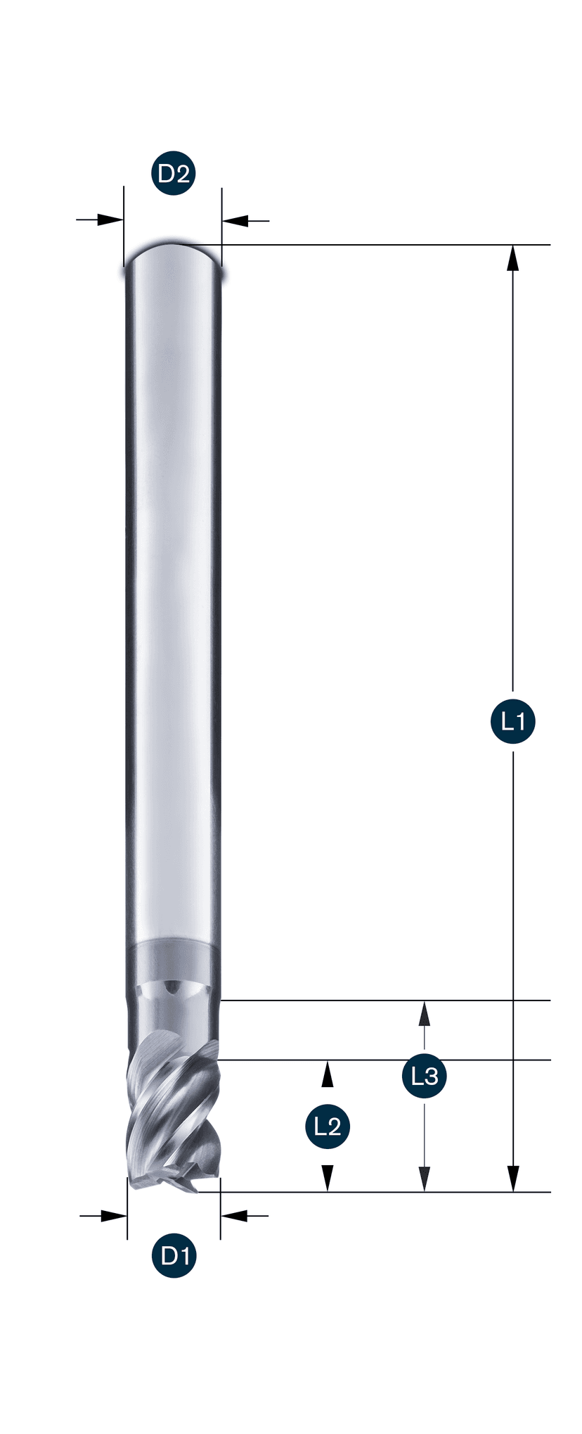 HSC-Torusfräser Z4 zur Hartbearbeitung bis 72 HRC