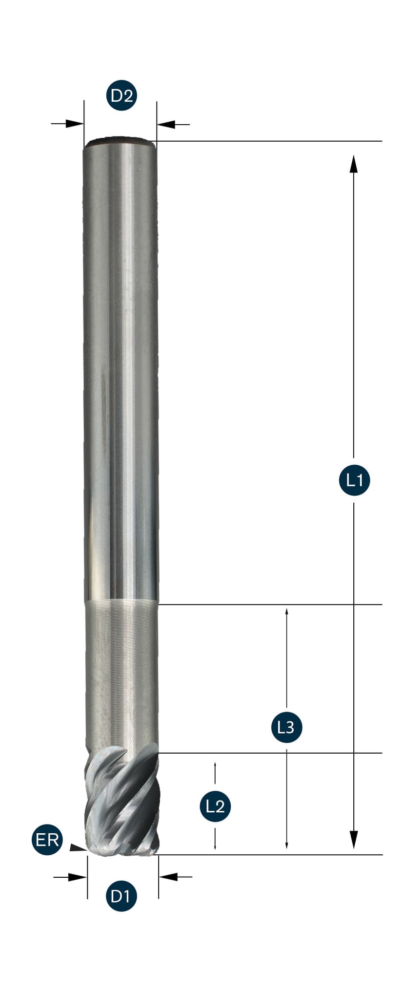 HSC-Torusfräser Z5 zur Hartbearbeitung bis 72 HRC