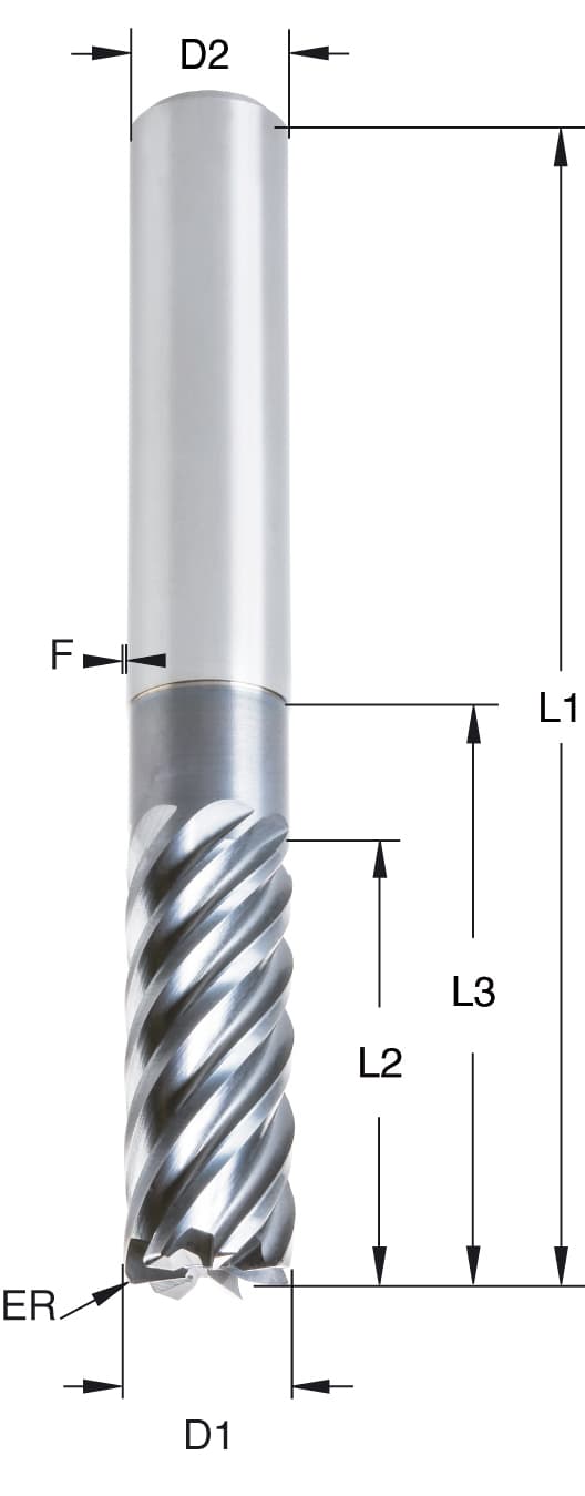 HSC-Torusfräser Z7 zur Hartbearbeitung bis 72 HRC