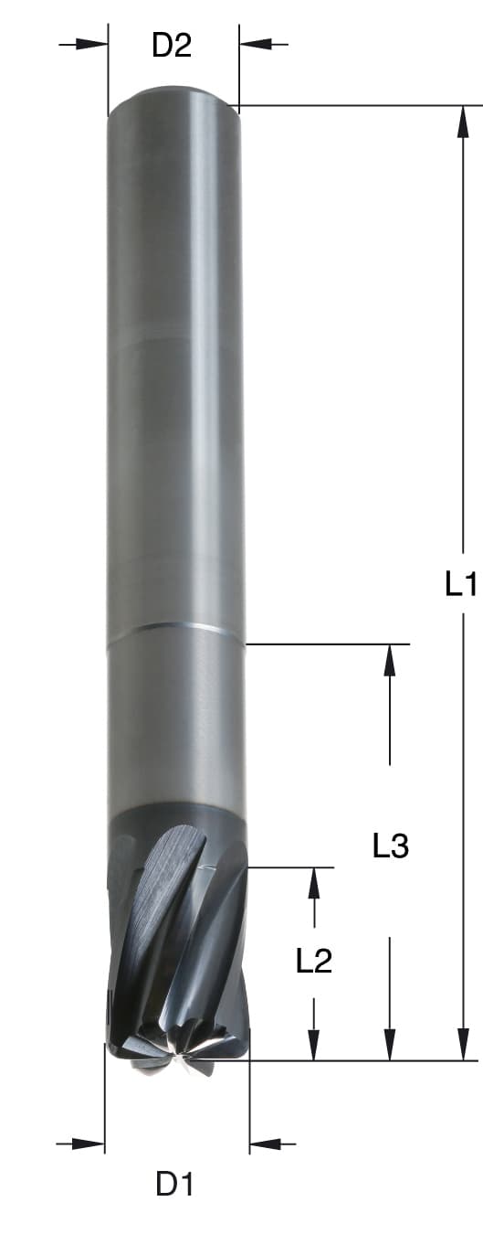 Hochvorschub-Torusfräser Z4 / Z6 zur Hartbearbeitung bis 72 HRC